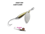 Вращающаяся Блесна Crazy Fish Slim Flicker
