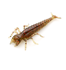 Личинка FishUp Diving Bug 2'' (8шт) цвет 045 - Green Pumpkin/Red & Black