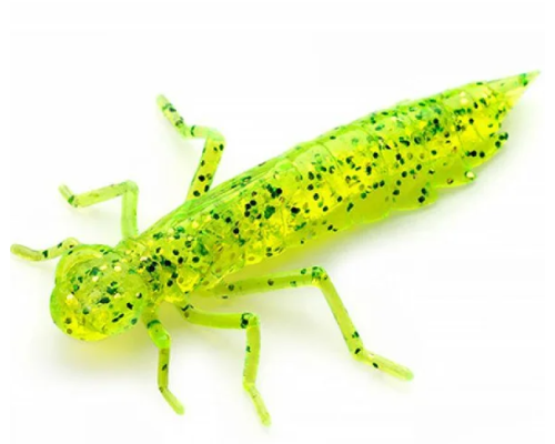 Личинка FishUp Dragonfly 1.5" (8шт) цвет 055 - Chartreuse/Black