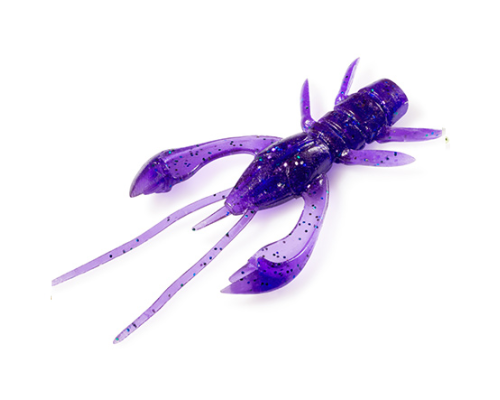 Силикон FishUp Real Craw 2.0" (7шт) цвет 060 - Dark Violet/Peacock & Silver