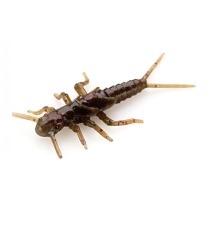 Личинка FishUp Stonefly 0.75" (12шт) цвет 050 – Green Pumpkin Brown/Red & Purple