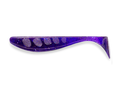 Виброхвост FishUp Wizzle Shad 3.0" (8шт) цвет 060 - Dark Violet/Peacock & Silver