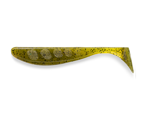 Виброхвост FishUp Wizzle Shad 3.0" (8шт) цвет 074 - Green Pumpkin Seed