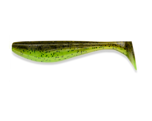 Виброхвост FishUp Wizzle Shad 3.0" (8шт) цвет 204 - Green Pumpkin/Chartreuse