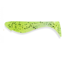 Виброхвост FishUp Wizzy 1.5" (10шт) #055 - Chartreuse/Black