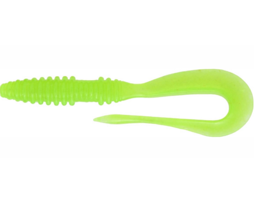 Силикон Keitech Mad Wag Mini 3.5'' цвет 026 Clear Chartreuse Glow