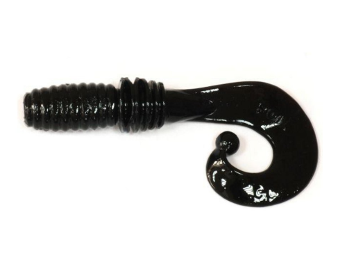Силиконовые приманки Megabass Rocky Fry 1.5" P Curly Tail #Solid Black