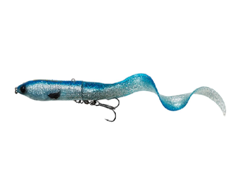 Силиконовая приманка Savage Gear 3D Hard Eel 2+1 17см 50гр цвет Blue Silver
