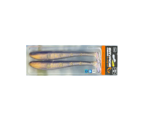 Приманка Savage Gear Monster Shad 22cm 60g #Spot Bullhead UV (2шт в уп)