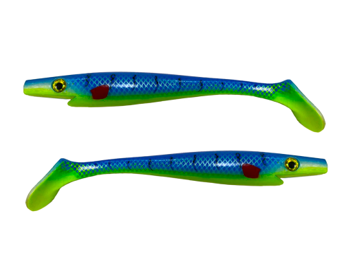 Приманка Strike Pro Pig Shad Tournament 180мм 30гр цвет RS01 Blue Chartreuse