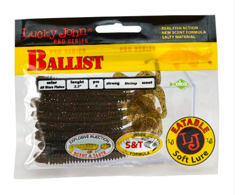 Твистеры Lucky John Pro Series Ballist 3.3"/8.40см, s21 (8шт)