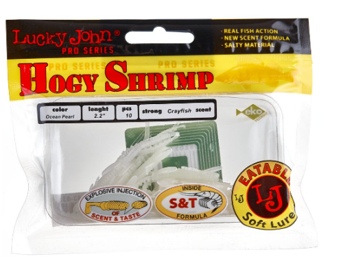 Виброхвосты Lucky John Pro Series Hogy Shrimp 2.2"/05.60см, 033 (10шт)