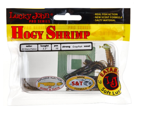 Виброхвосты Lucky John Pro Series Hogy Shrimp 2.2"/05.60см, S21 (10шт)