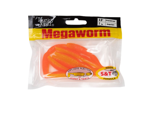 Виброхвосты Lucky John Megaworm 3.0" цвет T26
