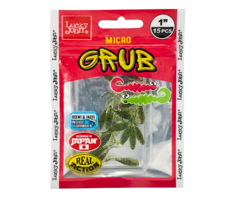 Твистеры съедобные Lucky John Pro Series Micro Grub 1.0"/02.50см, PA01 (15шт)