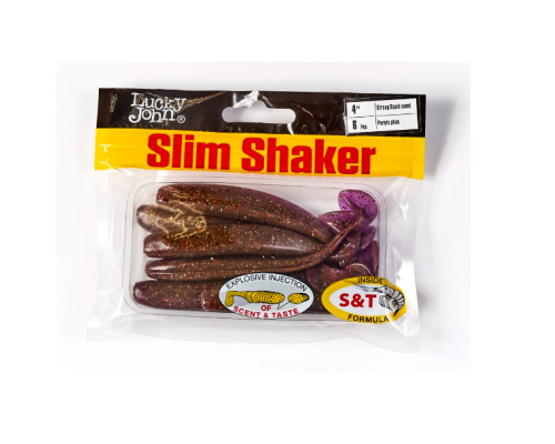 Виброхвосты Lucky John Slim Shaker 4.0" цвет S13