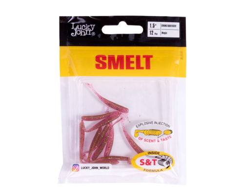 Слаги Lucky John Pro Series Smelt 1.5"/3.8см цвет S14 (12шт)