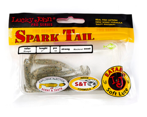 Виброхвосты Lucky John Pro Series Spark Tail 2.0"/05.00см, S08 (10шт)