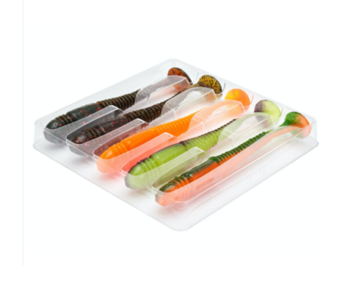 Виброхвосты Lucky John Tioga 3.9"/10см, Mix2 (5шт)