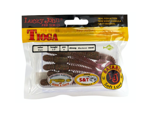 Виброхвосты Lucky John Pro Series Tioga 3.4"/8.64см, S14 (6шт)