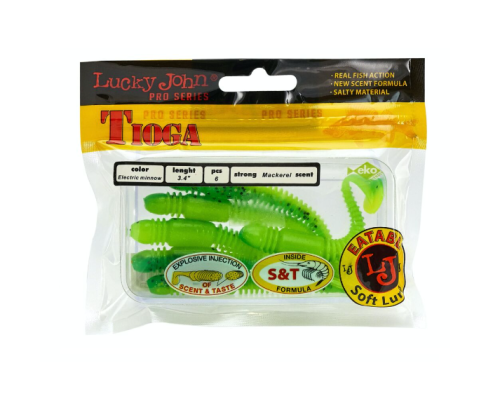 Виброхвосты Lucky John Pro Series Tioga 3.4"/8.64см, T18 (6шт)