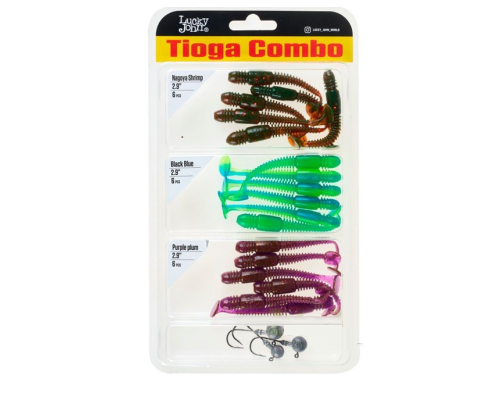 Виброхвосты Lucky John Pro Series Tioga Combo 2.9"/7.4см, Mix3 (21шт)