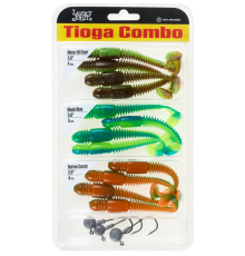 Виброхвосты Lucky John Pro Series Tioga Combo 3.9"/10см, Mix3 (13шт)