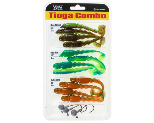 Виброхвосты Lucky John Pro Series Tioga Combo 3.9"/10см, Mix3 (13шт)