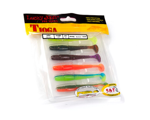 Виброхвосты Lucky John Pro Series Tioga 3.4"/8.64см, mix1 (6шт)