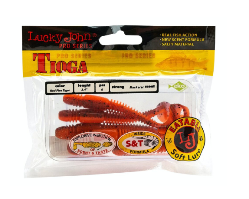 Виброхвосты Lucky John Pro Series Tioga 3.4"/8.64см, T48 (6шт)