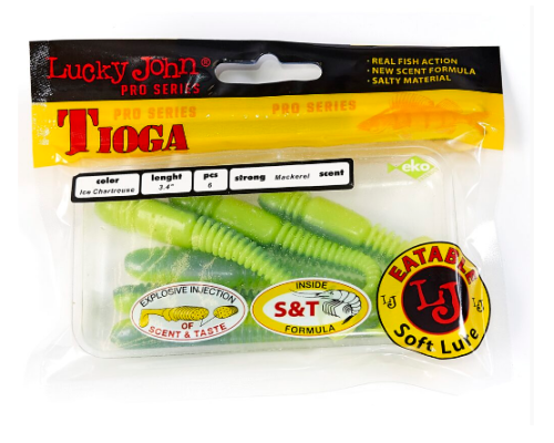 Виброхвосты Lucky John Pro Series Tioga 3.4"/8.64см, T57 (6шт)