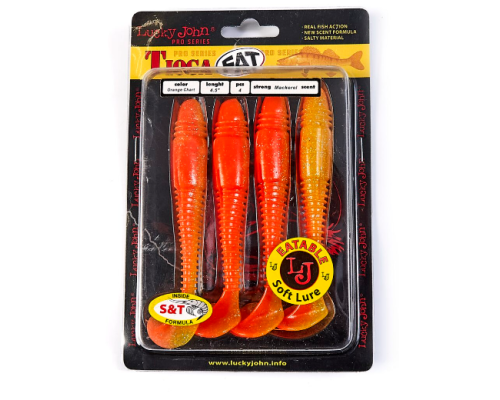 Виброхвост Lucky John Pro Series Tioga Fat 4.5"/11.40см, T26 (4шт)