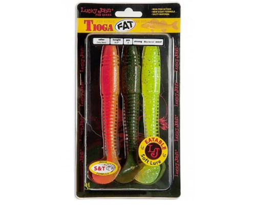 Виброхвост Lucky John Pro Series Tioga Fat 5.8"/14.70см, Mix1 (3шт)