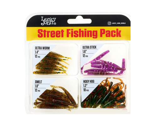 Твистеры и слаги Lucky John Pro Series Street Fishing Pack 06 SET (46шт)