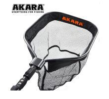 Подсачек Akara с резиновой сеткой PF-22 (черный) 30х37см