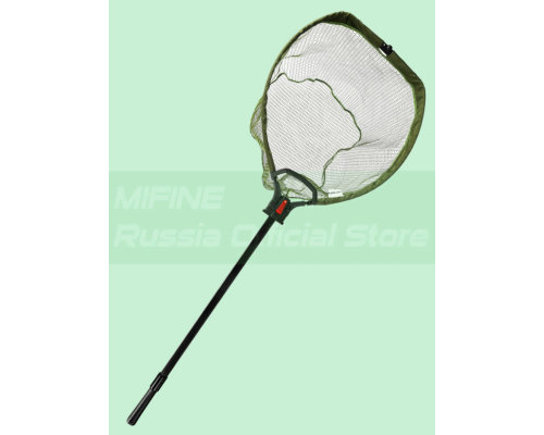 Подсак складной прорезиненный Mifine CA7060 с ручкой (70*60, L-210см) 
