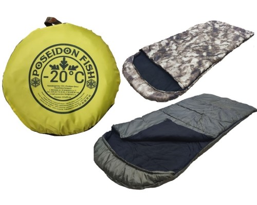 Спальный мешок-одеяло Poseidon Fish 225x95 см с подголовником (-20°С, на флисе)