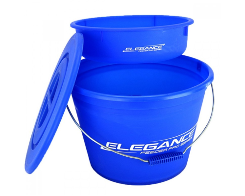 Ведро для прикормки Elegance Feeder Pro с крышкой и тазом 25л