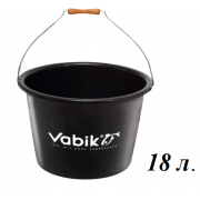 Ведро для прикормки Vabik PRO Black 18 л. (без крышки)