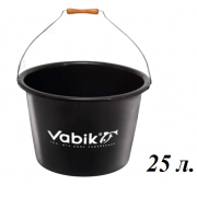 Ведро для прикормки Vabik PRO Black 25 л. (без крышки)