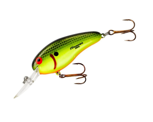 Воблер Bomber Deep Flat-A 63F B02DFA цвет FYBS (Chartreuse Black Scales)