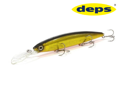 Воблер DEPS Balisong minnow 130SF LongBill цвет 22 GM Kurokin