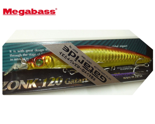 Воблер Megabass Zonk 120 Gataride Hi-Pitch цвет GG Aka Kin