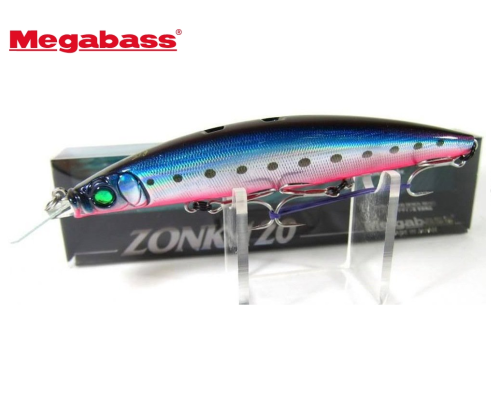 Воблер Megabass Zonk 120 Gataride Hi-Pitch цвет LZ Blue Pink Iwashi