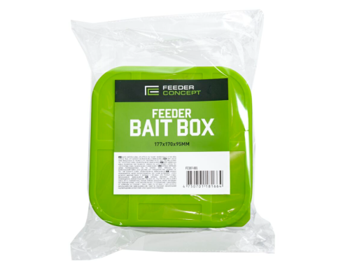 Коробка рыболовная для наживки с крышкой Feeder Concept Feeder Bait Box, 17×17×9.5см