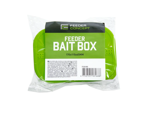 Коробка рыболовная с крышкой и лотком Feeder Concept Feeder Bait Box, 17×11.5×6.5см