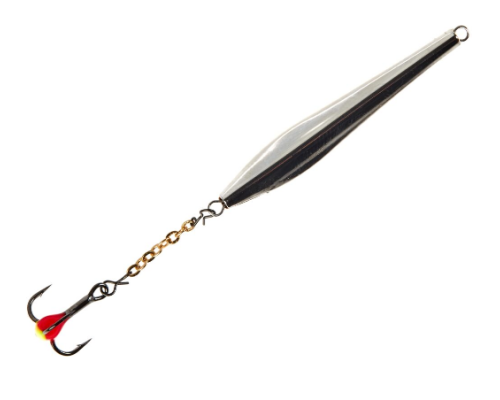 Блесна вертикальная зимняя Lucky John Double Blade CS с цепочкой и тройником, 3.7гр