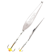 Блесна вертикальная зимняя Lucky John S-2-Z-S с цепочкой и тройником, 4гр