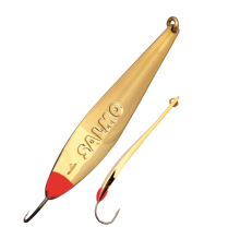 Блесна вертикальная зимняя Lucky John S-3-G с впаянным крючком, 6гр
