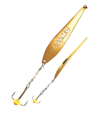 Блесна вертикальная зимняя Lucky John S-3-Z с цепочкой и тройником, 7гр